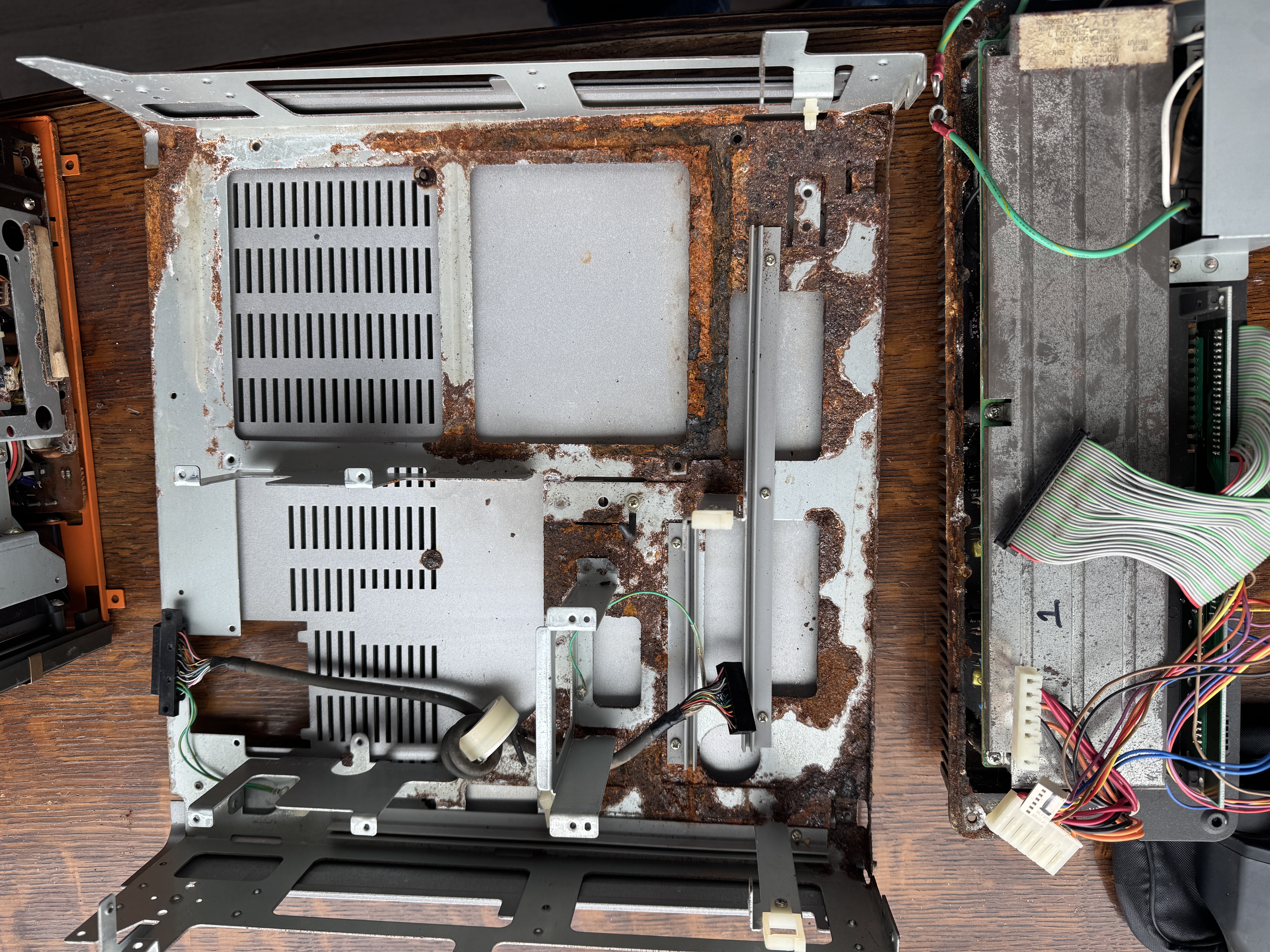 Badly rusted SX-64 chassis frame