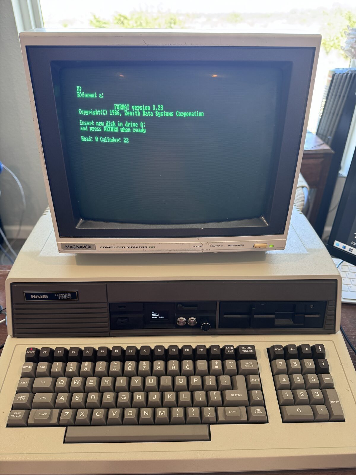 Zenith Z-110 booting successfully after repair on GoTek drive